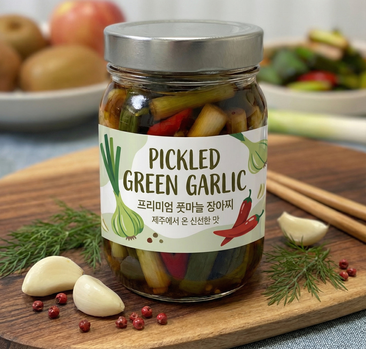 [Jeju Hong Food] Pickled Green Garlic Type 2