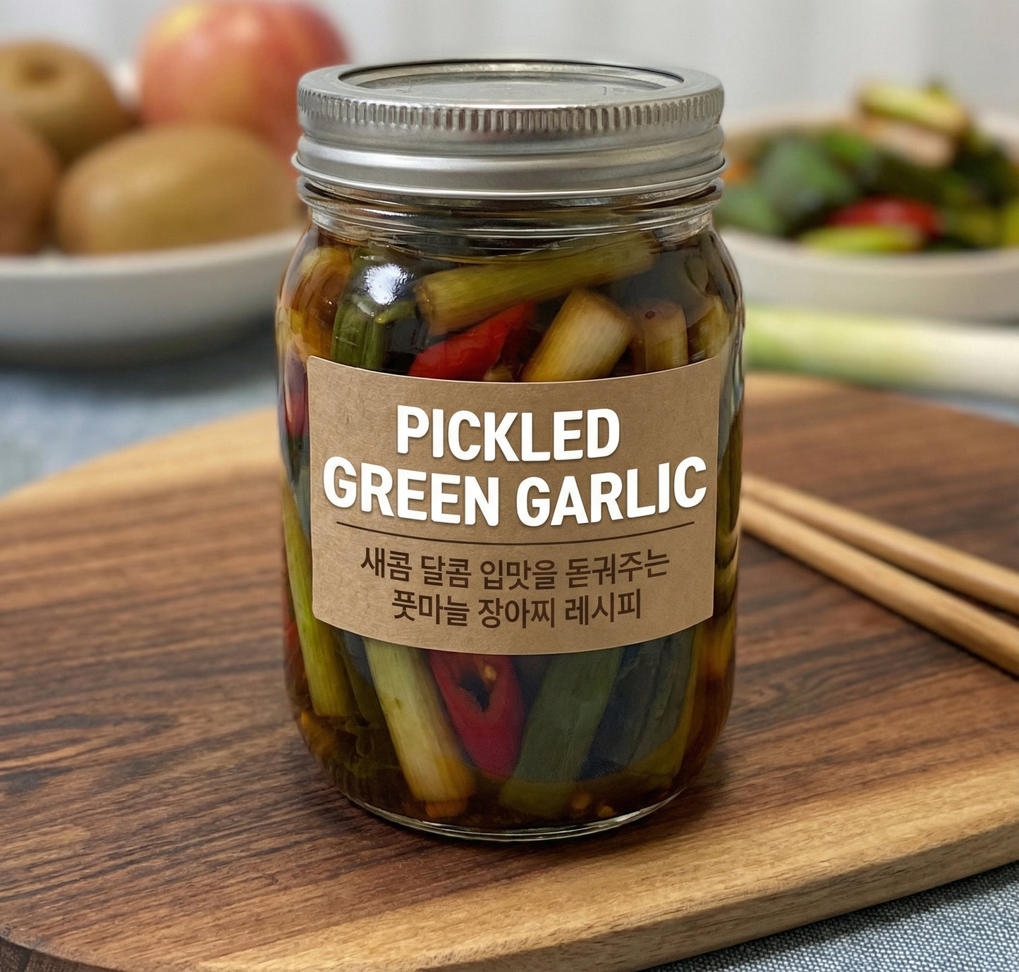 [Jeju Hong Food] Pickled Green Garlic Type 1